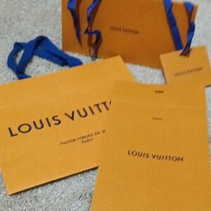 Louis Vuitton Vibrant Orange and Blue Gift Bags